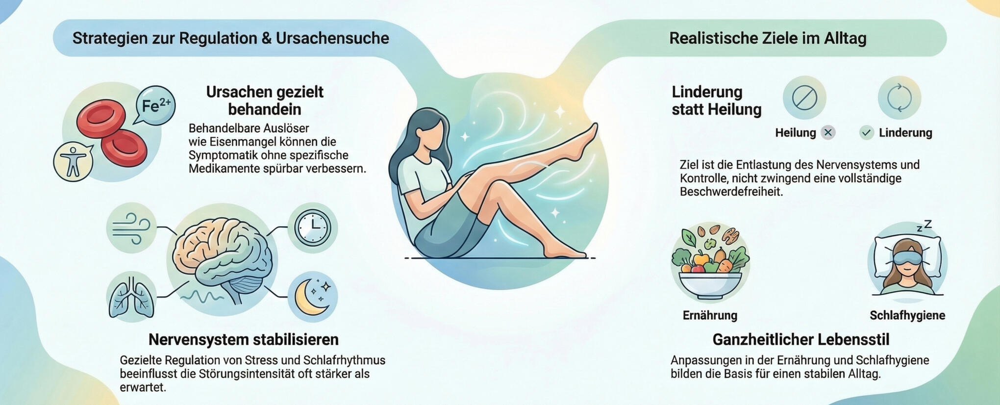 Übersicht nichtmedikamentöser Maßnahmen zur Linderung von RLS-Symptomen